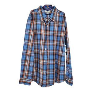 Old Navy Junior Men's Shirt Multicolor Plaid Long Sleeve Button Up Front Sz XL